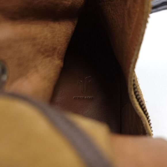 RARE Frye Tan Suede Bowery Lace-Up Desert Combat Military Boots Western 12 Camel - Picture 4 of 9